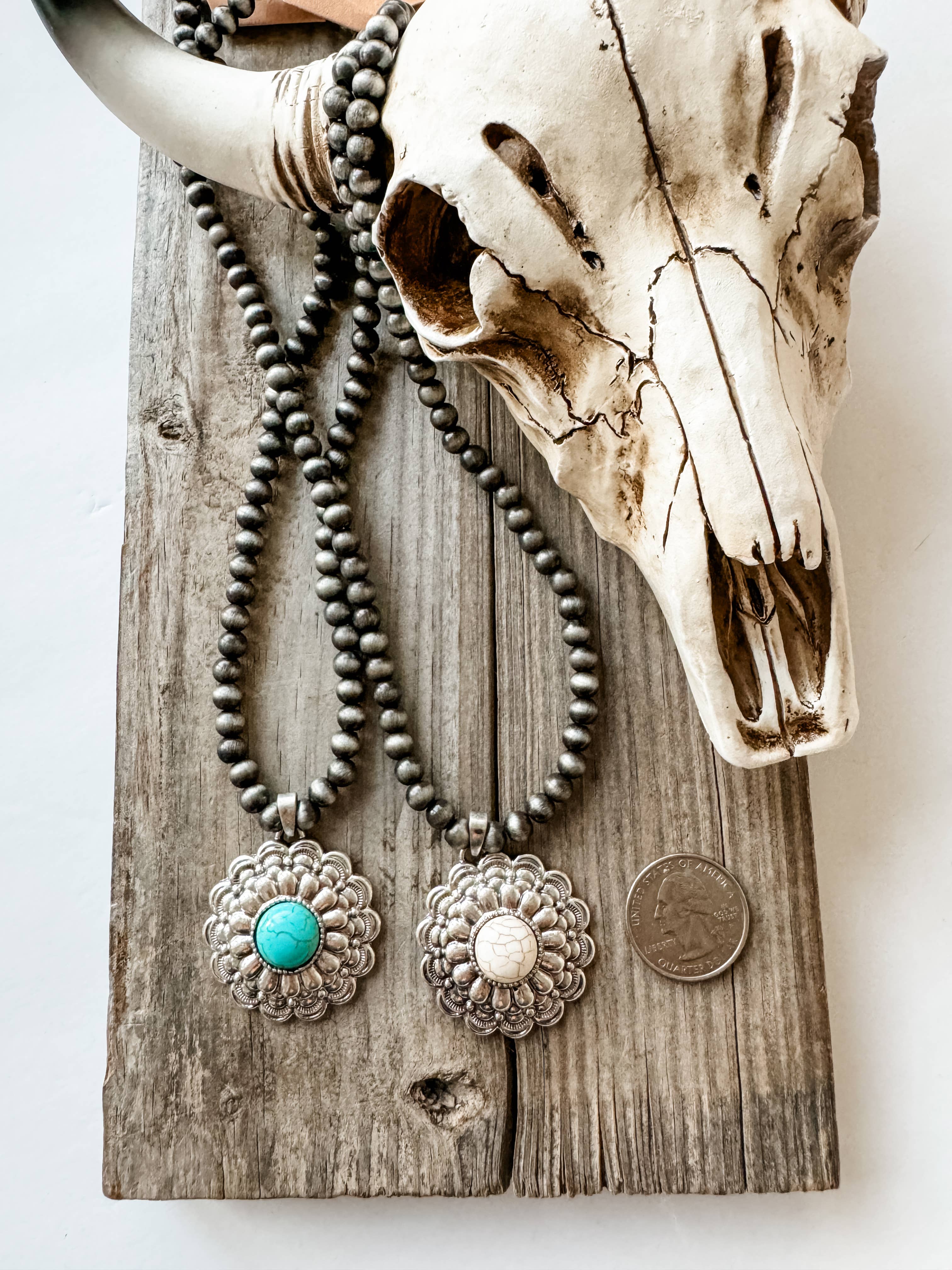 Boho Ranch Shop - Western Navajo Style Concho Necklace