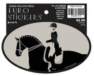 Horse Hollow Press - Oval Equestrian Horse Sticker: Piaffe