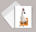 Horse Birthday Card: Horse Sitting