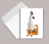 Horse Birthday Card: Horse Sitting