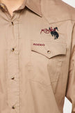 Rodeo Embroidered Logo Shirt - Khaki