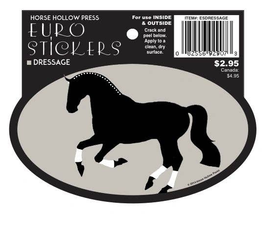 Horse Hollow Press - Oval Equestrian Horse Sticker: Dressage