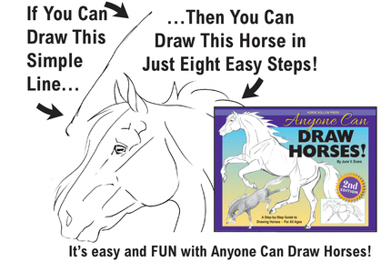 Equestrian Art Book Anyone Can Draw Horses
