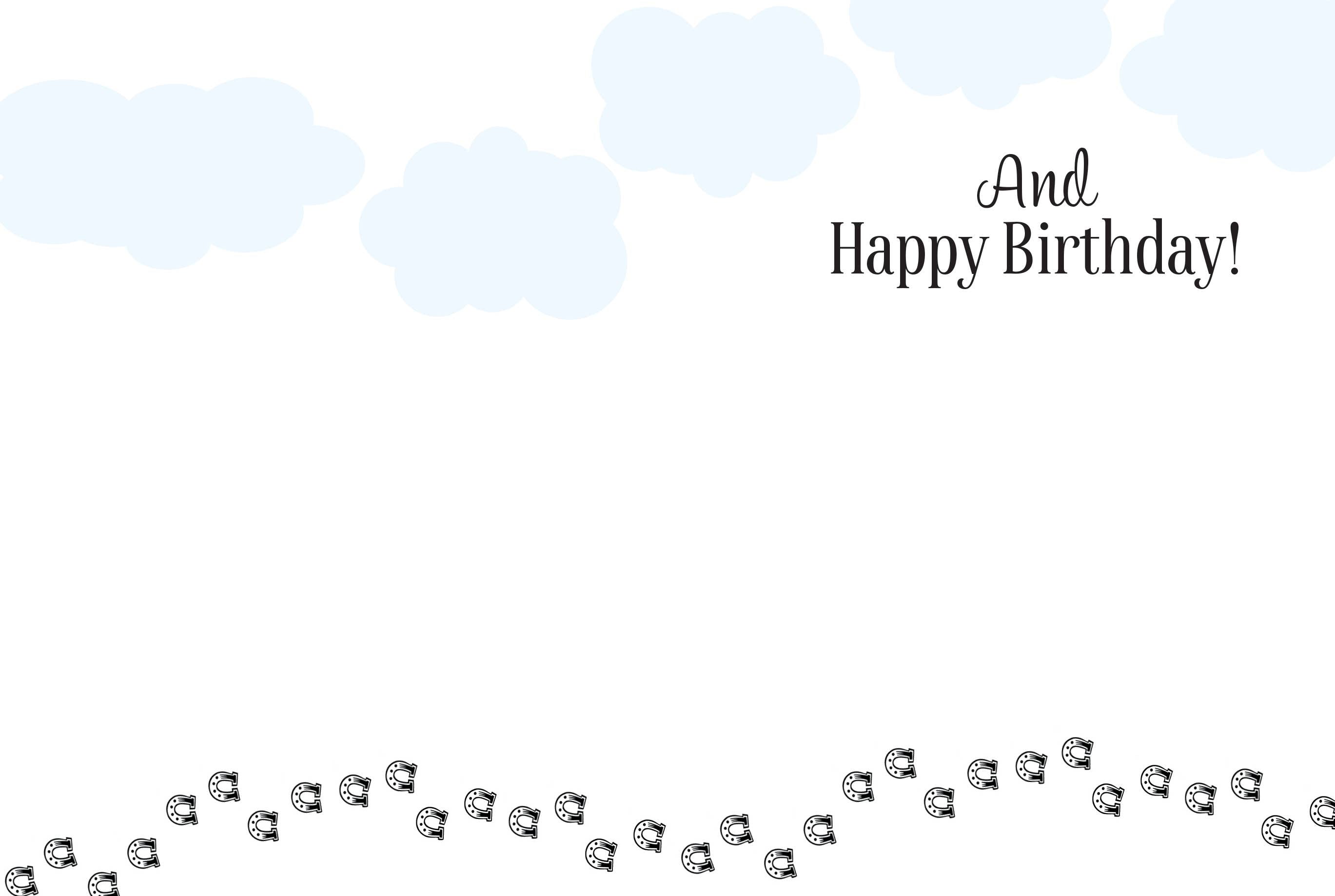 Horse Birthday Card: Happy Trails