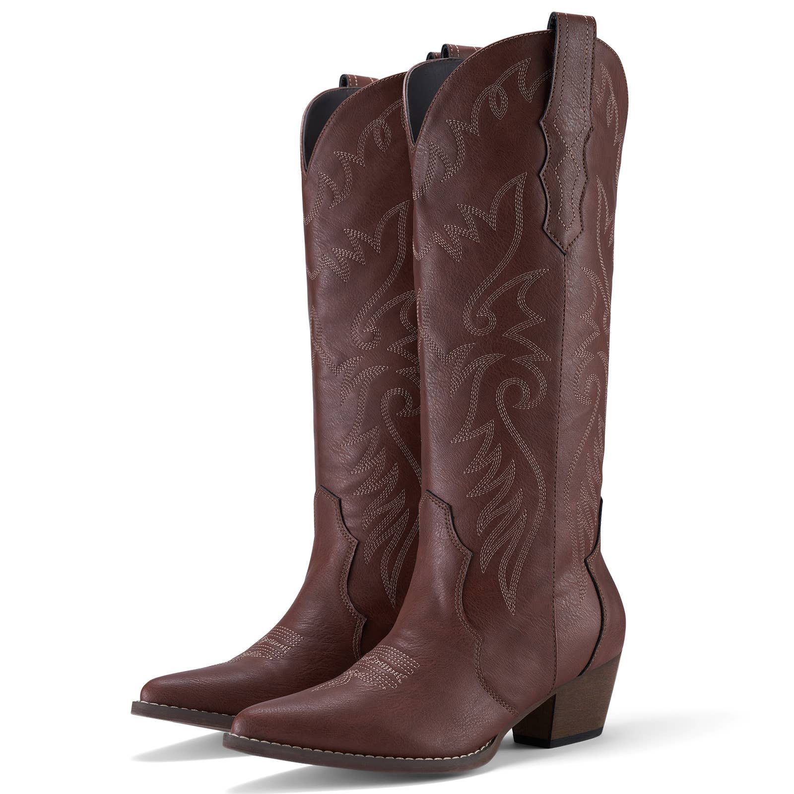 Rollda Women's Knee-High Cowboy Boots