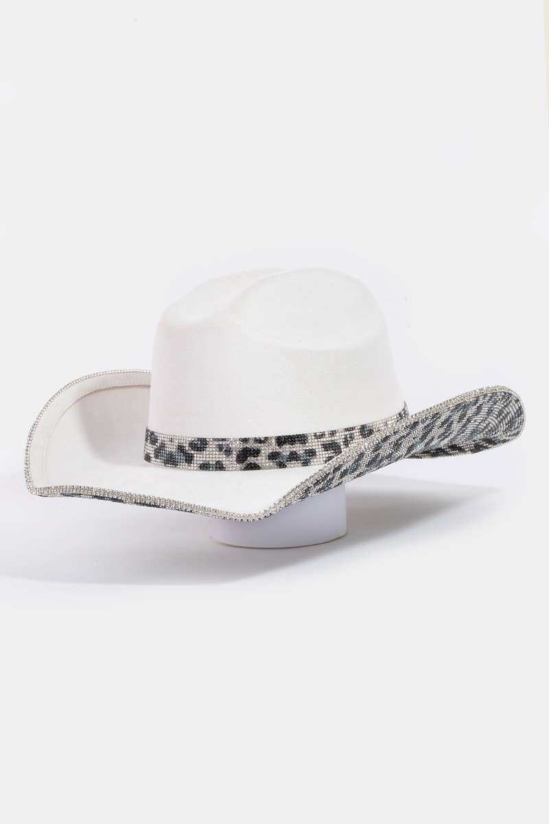 Pave Animal Print Rhinestone Cowboy Hat