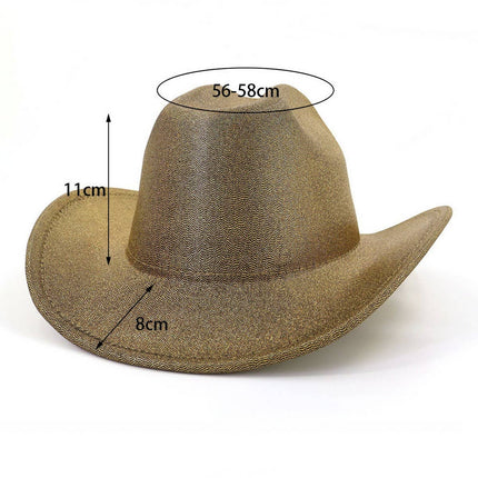 ACCITY - 2024 New Fashion Western Cowboy Hat brown - measurements
