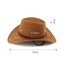 ACCITY - Simple Casual Cowboy Hat Brown measurements