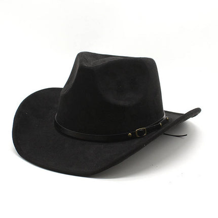 ACCITY - Western Cowboy Jazz Felt Hat Black
