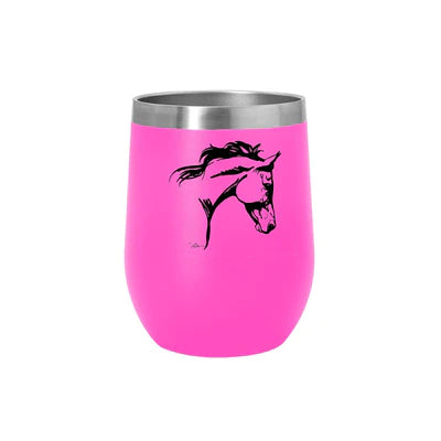 AWST Int'l 12 oz Stainless Steel Wine Tumbler W/ Slide Top Lila Pink