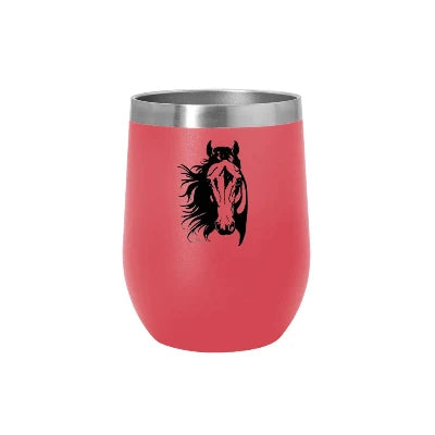 AWST Int'l 12 oz Stainless Steel Wine Tumbler W/ Slide Top Lila Red
