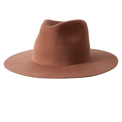 American Hat Makers - Rancher - Wide Brim Felt Fedora Hat Brown