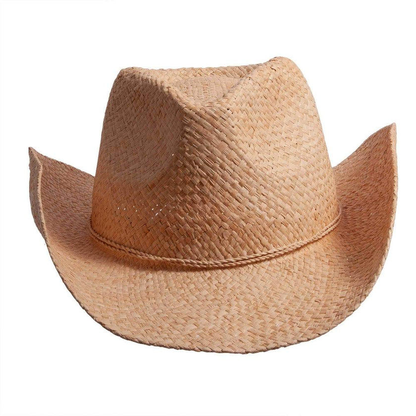 American Hat Makers Belle Natural Straw Sun Hat Front view