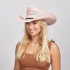 American Hat Makers - Chelsea - Straw Cowgirl Hat Pink