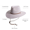 American Hat Makers Felix White Straw Sun Hat Details