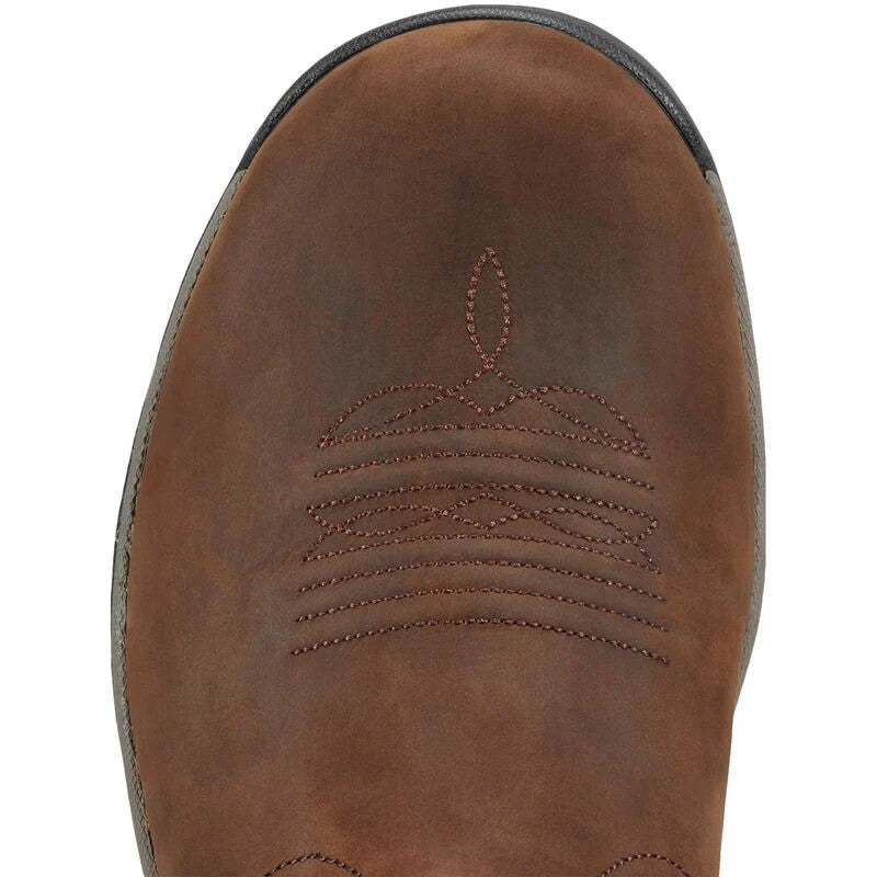 Ariat Women's Terrain Pull On Waterproof Boot shows toe detail