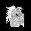 Art Coloring Kit Horse Drawings w/ Pencils