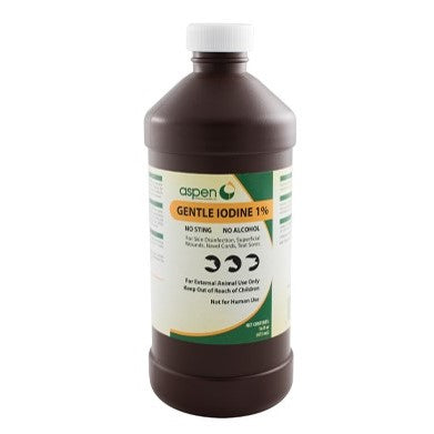Aspen Gentle Iodine 1% 16 oz With Sprayer Nozzle