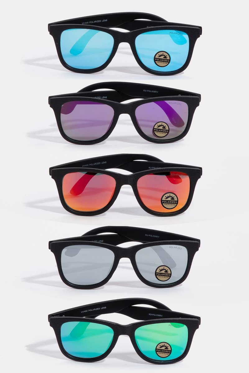 Assorted Polarized Sunglasses showing colors available