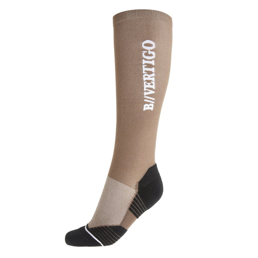 B Vertigo Compression Knee Socks ShiitakeBeige
