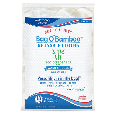 Betty's Best Bag O' Bamboo Reusable Cloths