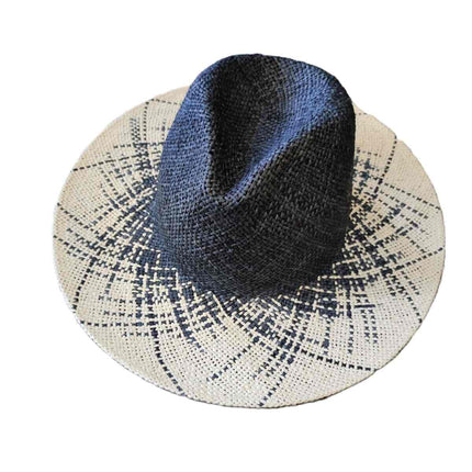 Bebbe Straw Sun Hat Blue and natural