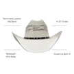 American Hat Makers Billings Montana - Straw Cowboy Hat with Western Hat Band