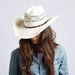 American Hat Makers Billings Montana - Straw Cowboy Hat with Western Hat Band