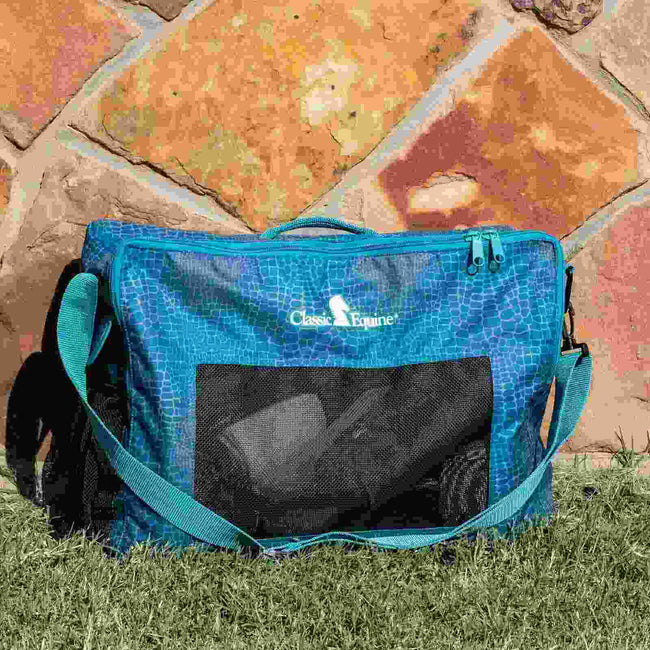 Boot Accessory Tote color gator shows mesh that allows dirt to fall through