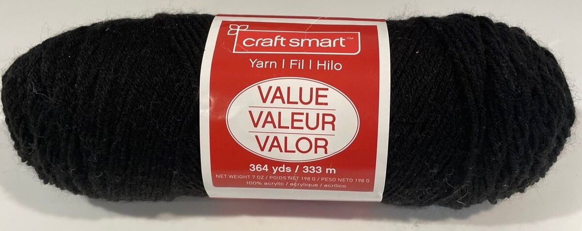 Craft Smart Braiding Yarn - Black