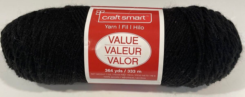 Craft Smart Braiding Yarn - Black
