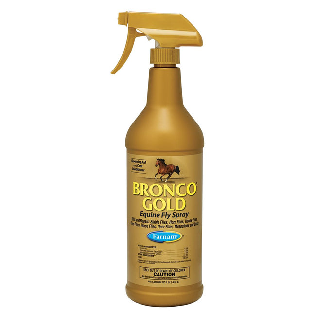 Farnam Bronco Gold Equine Fly Spray 32 ounce spray bottle