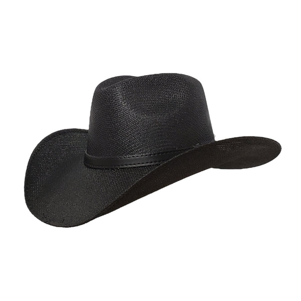 CBT Black - Straw Canvas (Barato Series) Cowboy Hat front angle