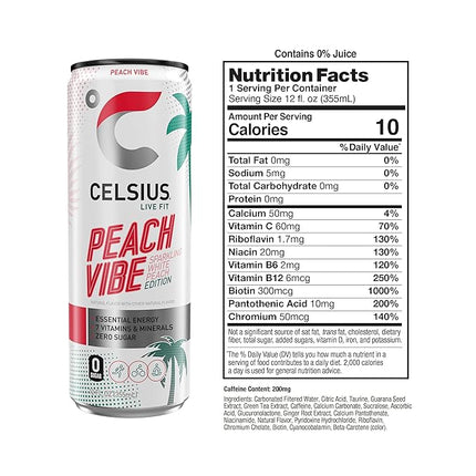 BEVERAGE - CELSIUS Sparkling Energy Drink 12 Fl Oz