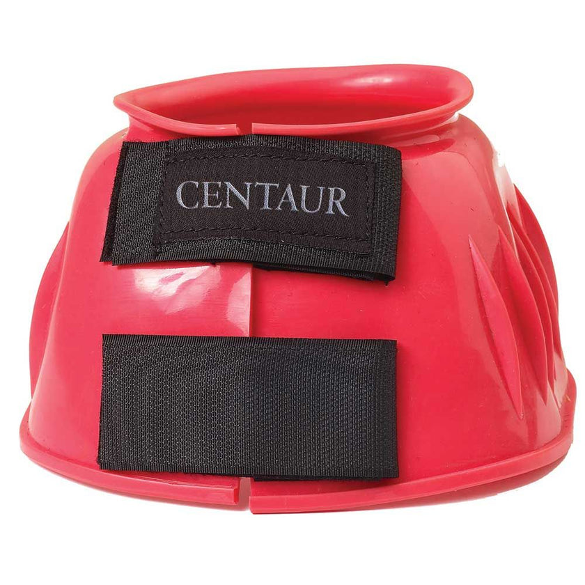 CENTAUR® PVC Ribbed Double Hook and Loop Bell Boots Red