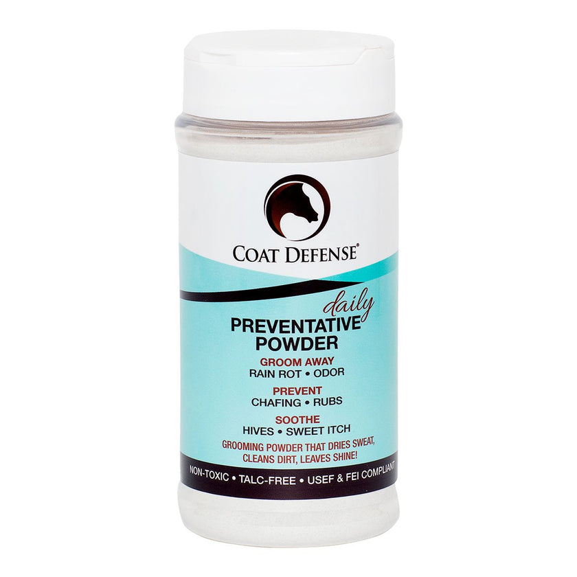 COAT DEFENSE® Daily Preventative Powder for Horses 16 oz refillable shaker front