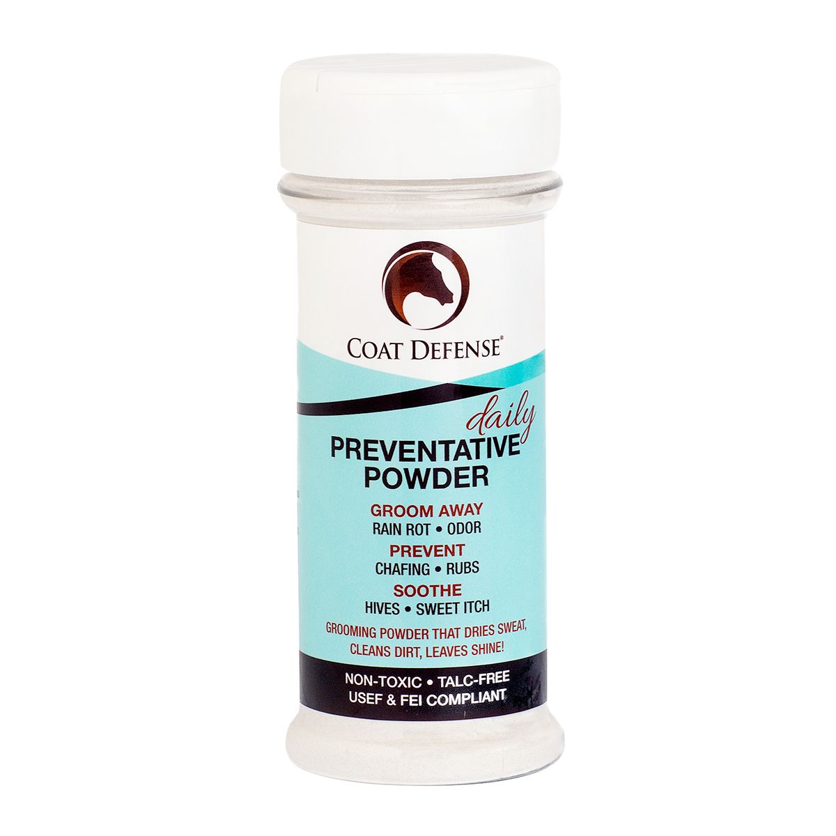 COAT DEFENSE® Daily Preventative Powder for Horses 8oz refillable shaker