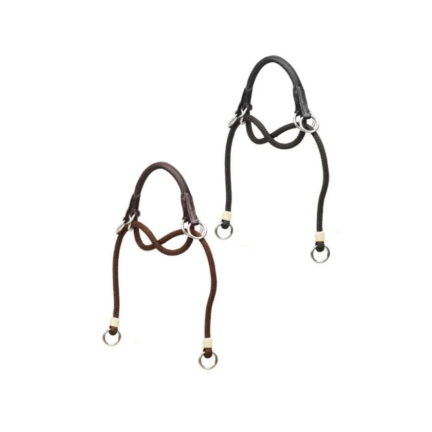 Camelot Bitless Noseband in black and brown