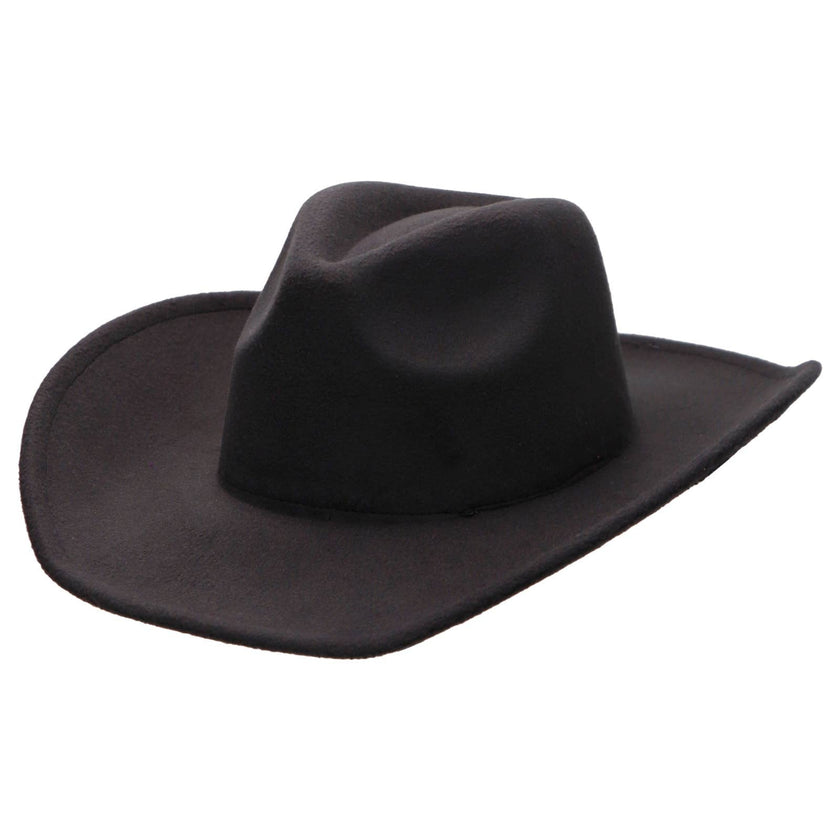 Cap Zone - American Eagle Studded Belt Felt Cowboy Hat Charcoal