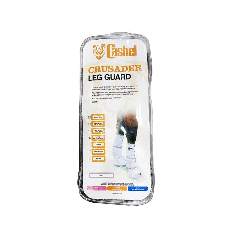 Cashel Crusader™ Fly Leg Guards Arab Grey Packaging