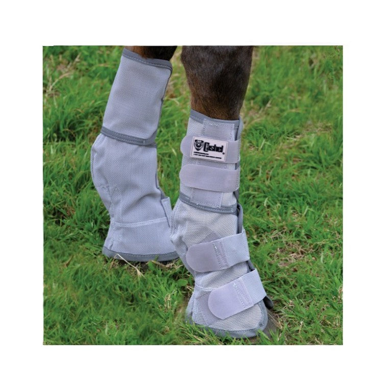 Cashel Crusader™ Fly Leg Guards Grey on a model horse