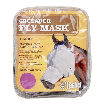 Cashel Crusader Long Nose Pasture Fly Mask without Ears in packaging