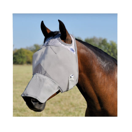 Cashel Crusader Long Nose Pasture Fly Mask without Ears on model horse