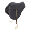 Cashel Saddle Shield Rain Cover on a model saddle