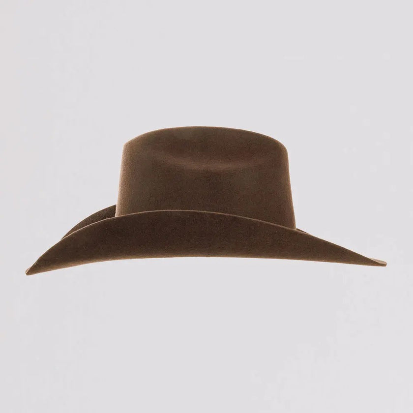 American Hat Makers - Cattleman - Felt Cowboy Hat Chocolate side view 