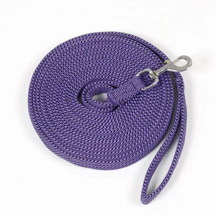 Centaur® 25 foot Cushion Web Lunge Line in purple/ navy color