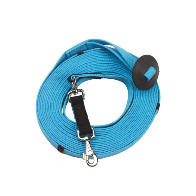 Centaur® 35 foot Poly-Cotton Web Lunge Line with Donut Turquoise