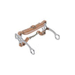 Centaur® Fleece Lined Hackamore Bit with curb chain in light oil leather and synthetic fleece