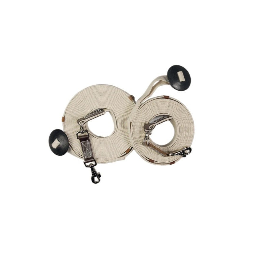 Centaur® 35 or 25 foot Poly-Cotton Web Lunge Line with Donut Natural