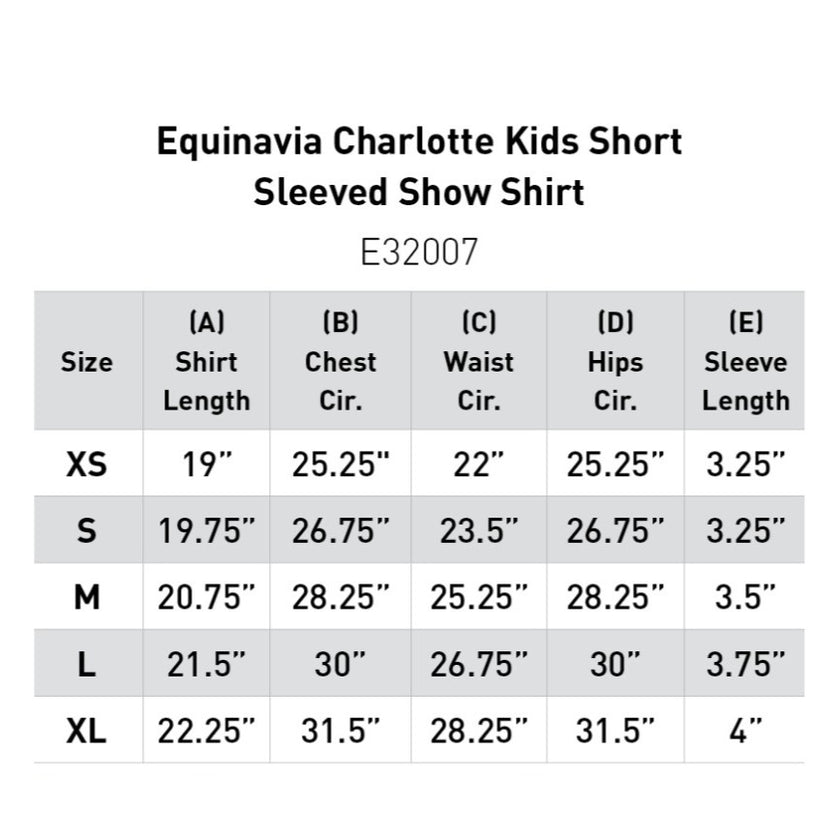 Eq Charlotte Kids Short Sleeved Show Shirt